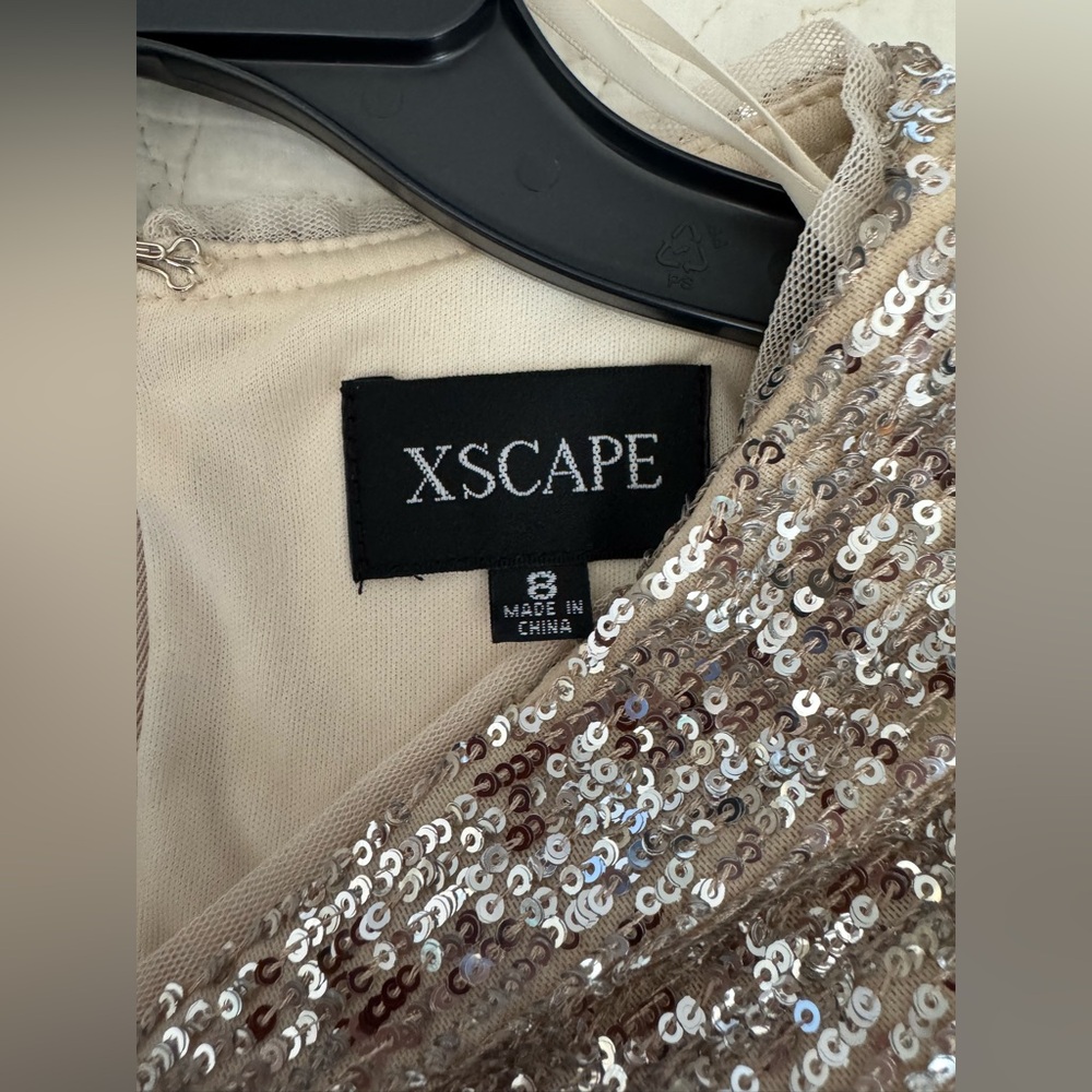 Black with Silver Sequins Formal Dress - Picture 4 of 7